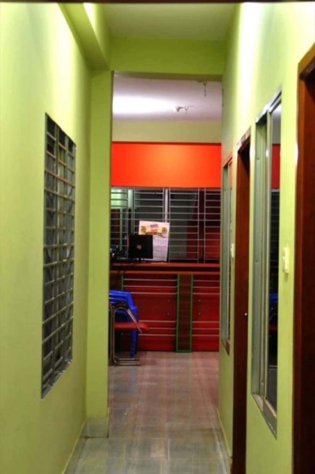 Interior hallway and reception desk at Hotel Tower Inn, Sreemangal