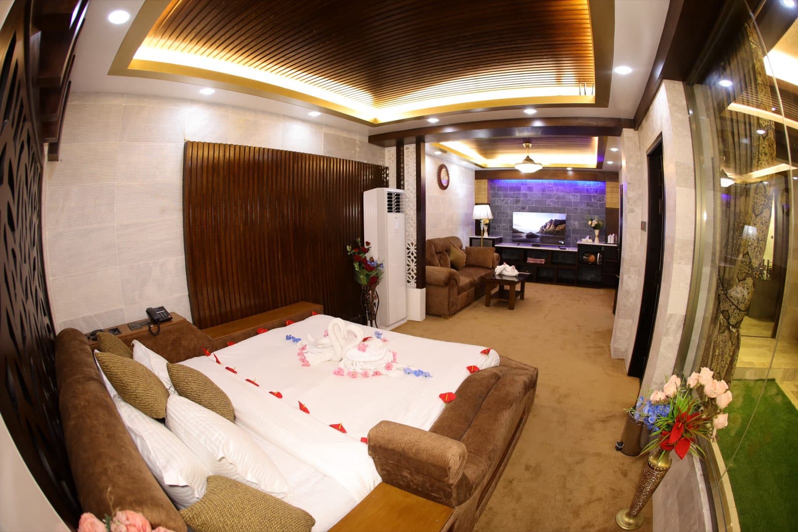 The Presidential Suite bedroom at Lemon Garden Resort & Spa